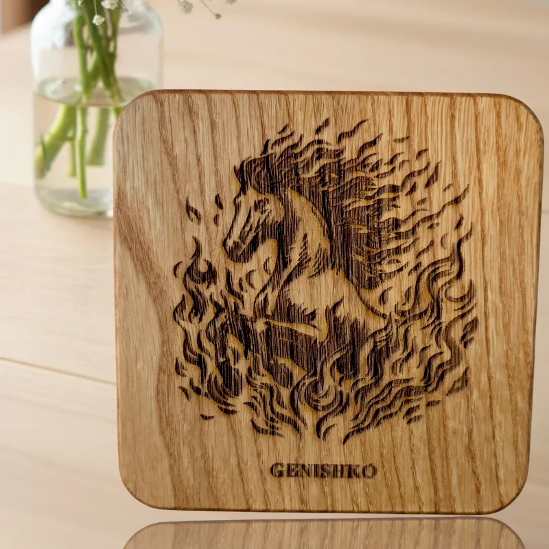  Мини доска из цельного дуба "Огненный конь"